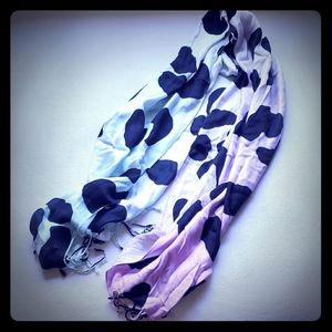 APT.9 Multi Color Cow Scarf Purple/Terquios